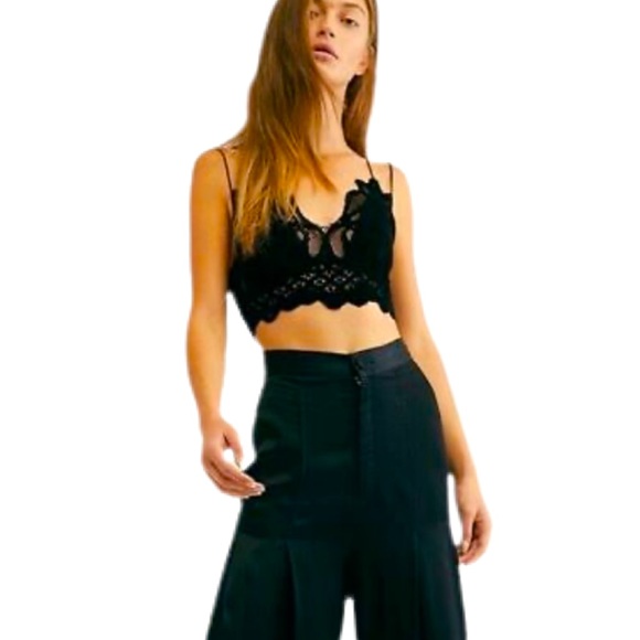 Free People Pants - Free People Glow in the Sky satin highrise trouser